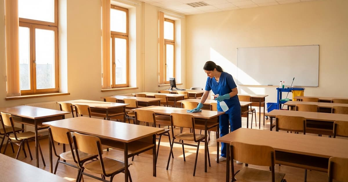 educational facility cleaning service